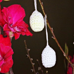 Easter Egg Ornament CROCHET PATTERN Crochet Easter Eggs Pattern Crochet Easter Garland Crochet Egg image 3