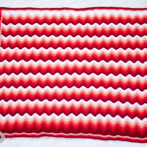 CROCHET PATTERN: Gradient Chevron Baby Blanket Crochet Baby Blanket Pattern Modern Crochet Blanket Instant Download image 4
