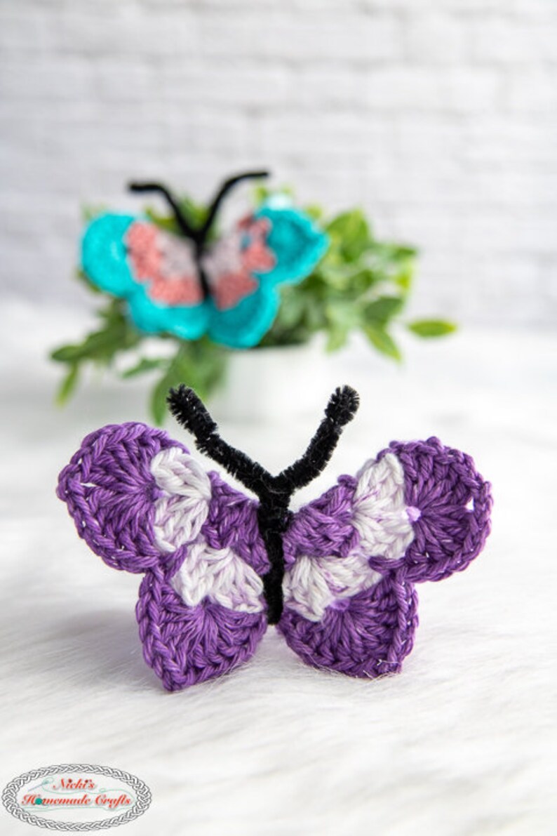 CROCHET BUTTERFLY PATTERN for Spring, Home Decor or as a Gift image 6