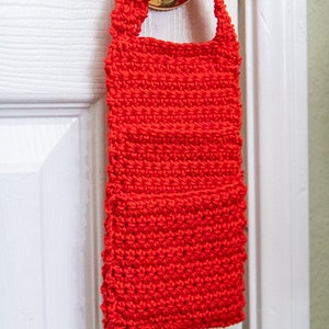 Crochet Door Organizer Pockets Pattern Crochet Door Knob Organizer Bag Crochet Door Hanger Crochet Organizer Pattern Crochet Storage image 3