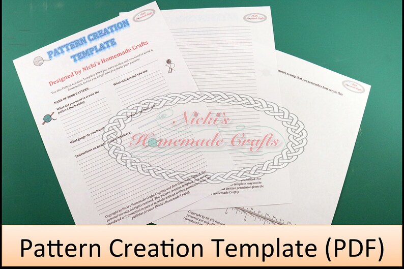 Pattern Template Create PATTERN CREATION TEMPLATE * Pdf Download *crochet *knitting *create ...