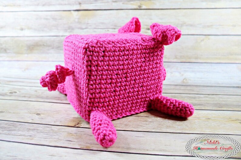 Tissue Box Cover CROCHET PATTERN Crochet Pig Amigurumi Pattern Crochet Decor Crochet Toy Pattern image 5