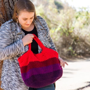 CROCHET PROJECT BAG Pattern Crochet Women's Bag Crochet Purse Pattern Crochet Bag Tutorial image 2