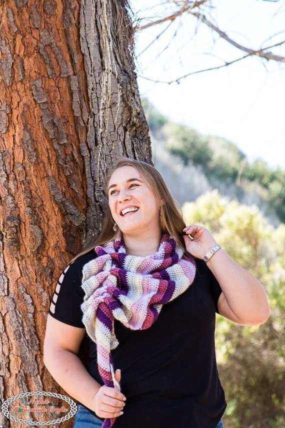 CROCHET PATTERN / Curtain Boomerang Scarf / Waterfall Scarf / Etsy