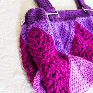 CROCHET BAG PATTERN Crochet Granny Square Bag Crochet Purse Pattern Crochet Bags For Women image 9