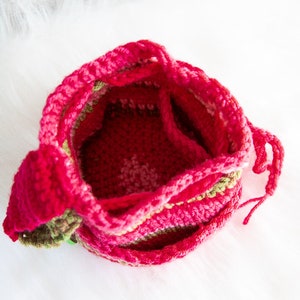 Yarn Bag CROCHET PATTERN Yarn Ball Cozy with lots of Pockets outside and inside 3 Ways to use the Yarn Bag handle image 2