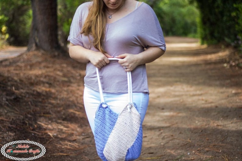 Crochet Pattern: Windmill Bag with Lining and Grommets image 1