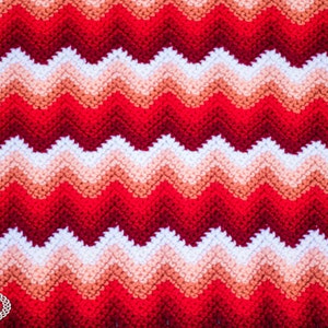 CROCHET PATTERN: Gradient Chevron Baby Blanket Crochet Baby Blanket Pattern Modern Crochet Blanket Instant Download image 6