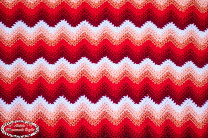 CROCHET PATTERN: Gradient Chevron Baby Blanket Crochet Baby Blanket Pattern Modern Crochet Blanket Instant Download image 6