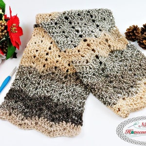 CROCHET SCARF PATTERN Scarf Pattern For Women Easy Scarf Crochet Pattern Winter Scarf Pattern image 7