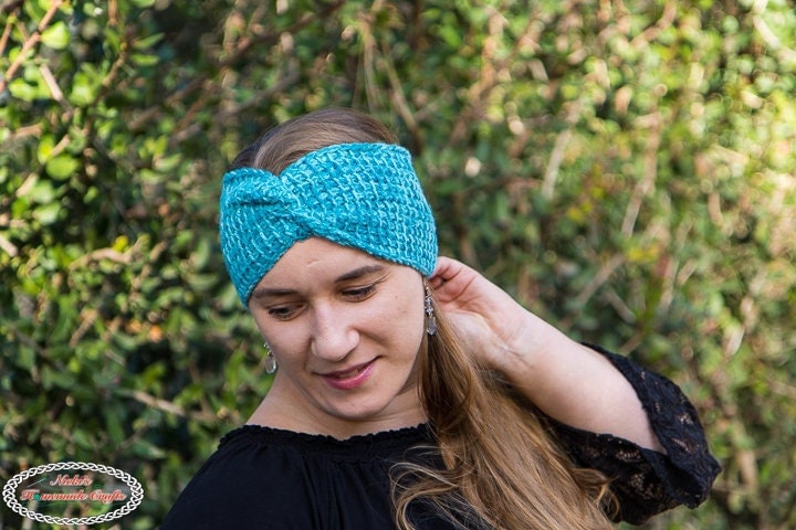 Crochet Pattern / Tunisian Crochet Ear Warmers Headband