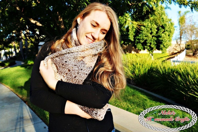 CROCHET SCARF PATTERN Scarf Pattern For Women Easy Scarf Crochet Pattern Winter Scarf Pattern image 3