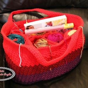 CROCHET PROJECT BAG Pattern Crochet Women's Bag Crochet Purse Pattern Crochet Bag Tutorial image 9