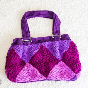 CROCHET BAG PATTERN Crochet Granny Square Bag Crochet Purse Pattern Crochet Bags For Women image 8