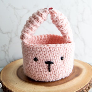 Cute BUNNY Basket CROCHET PATTERN with Bunny Ears as the Basket Handles for Spring and Easter and Animal and Amigurumi Lovers image 4