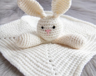 Patrón PDF de conejito de ganchillo / Manta de ganchillo para acurrucarse / Regalo de baby shower de conejito / Manta de conejito de ganchillo
