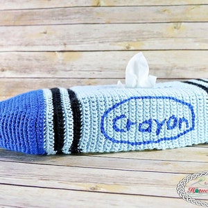 CROCHET PATTERN: Crayon Tissue Box Cover - perfect kids or teacher gift