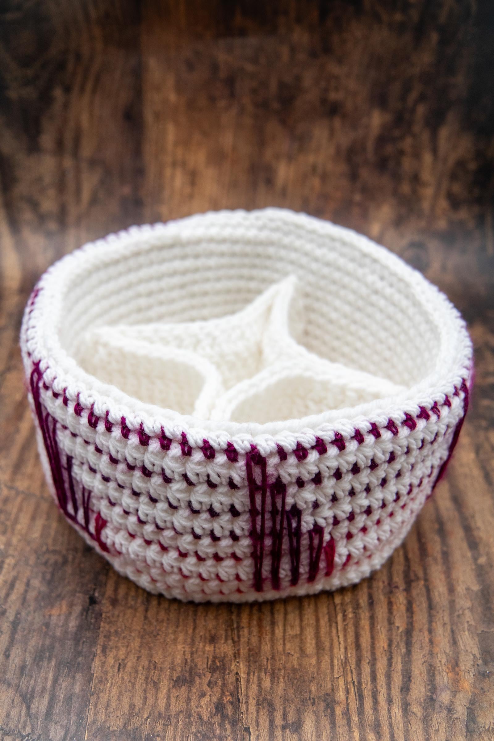 Crochet Pattern: Spike Stitch Basket with Removable
