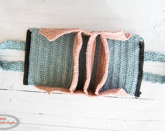 Crochet Pattern / Organizer Bag with Pockets and Zipper