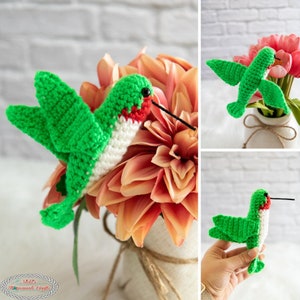 Realistic CROCHET HUMMINGBIRD PATTERN for Spring, Summer, Home Decor, or as a Gift image 2