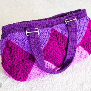 CROCHET BAG PATTERN Crochet Granny Square Bag Crochet Purse Pattern Crochet Bags For Women image 4