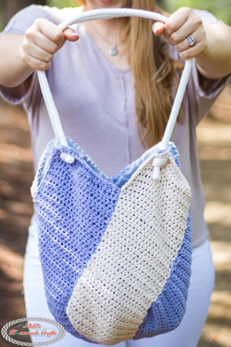 Crochet Pattern: Windmill Bag with Lining and Grommets image 5