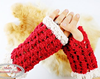 FINGERLESS GLOVES CROCHET Pattern | Crochet Wrist Warmers | Fingerless Mitts Pattern | Crochet Gloves for Women