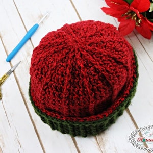 Slouchy Beanie CROCHET PATTERN Women's Hat Pattern Crochet Pom Pom Hat Crochet Beanie Pattern Easy Crochet Hat image 6