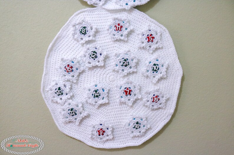 Advent Calendar CROCHET PATTERN Crochet Christmas Decor Crochet Snowman Crochet Calendar image 4