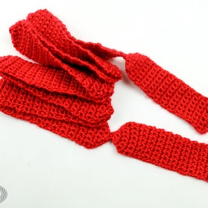 Crochet Pattern: Real Pull String Bow that is Reusable image 3