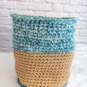 Multi-Reversible BASKET CROCHET PATTERN Crochet Basket with Pockets Crochet Basket with Drawstring zdjęcie 3