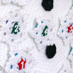 Advent Calendar CROCHET PATTERN Crochet Christmas Decor Crochet Snowman Crochet Calendar image 6