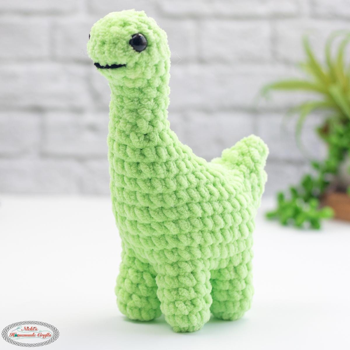 No-Sew Crochet Dinosaur