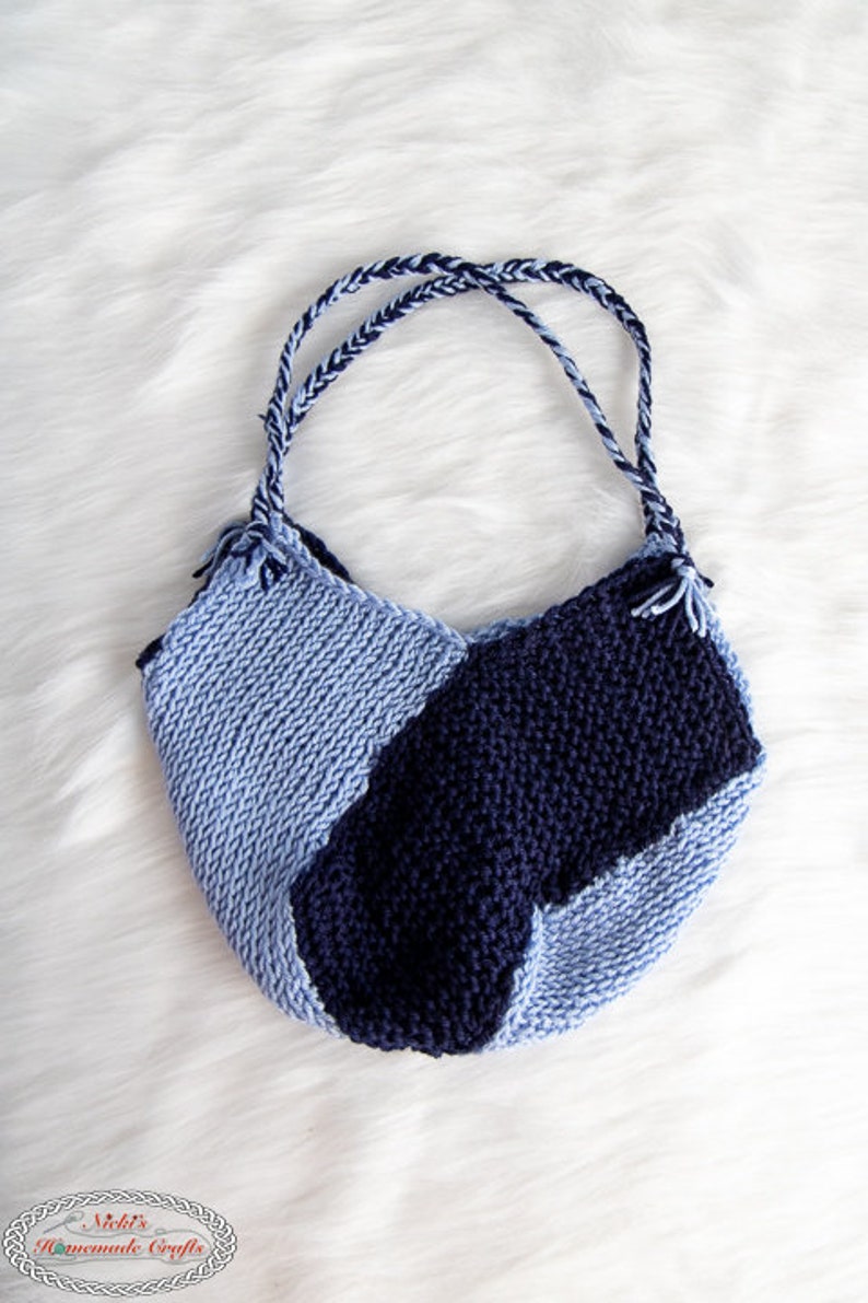 Tunisian CROCHET PATTERN: Small Windmill Bag for WIP Projects image 2