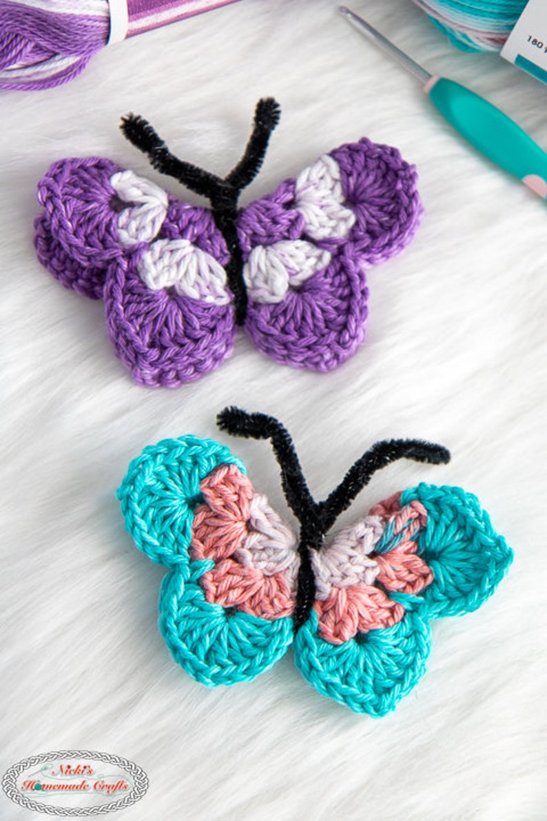 CROCHET BUTTERFLY PATTERN for Spring, Home Decor or as a Gift image 4