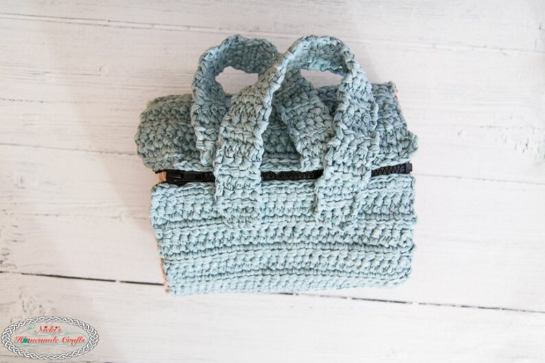 Crochet Pattern / Organizer Bag with Pockets and Zipper image 2