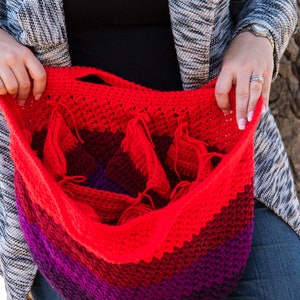 CROCHET PROJECT BAG Pattern Crochet Women's Bag Crochet Purse Pattern Crochet Bag Tutorial image 3