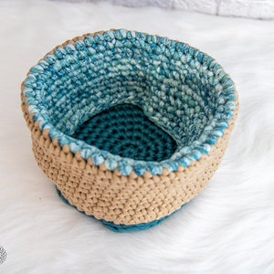 Multi-Reversible BASKET CROCHET PATTERN Crochet Basket with Pockets Crochet Basket with Drawstring image 2