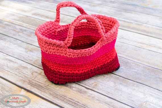 T shirt yarn crochet bag pattern sale