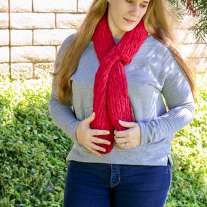 Knitting Pattern: Easy Loop Scarf using the Bernat Alize Blanket Ez yarn image 4