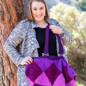 CROCHET BAG PATTERN Crochet Granny Square Bag Crochet Purse Pattern Crochet Bags For Women image 2