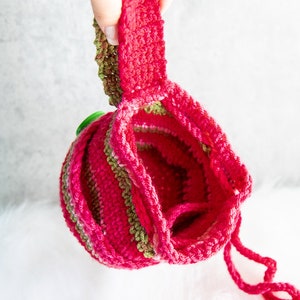 Yarn Bag CROCHET PATTERN Yarn Ball Cozy with lots of Pockets outside and inside 3 Ways to use the Yarn Bag handle image 6