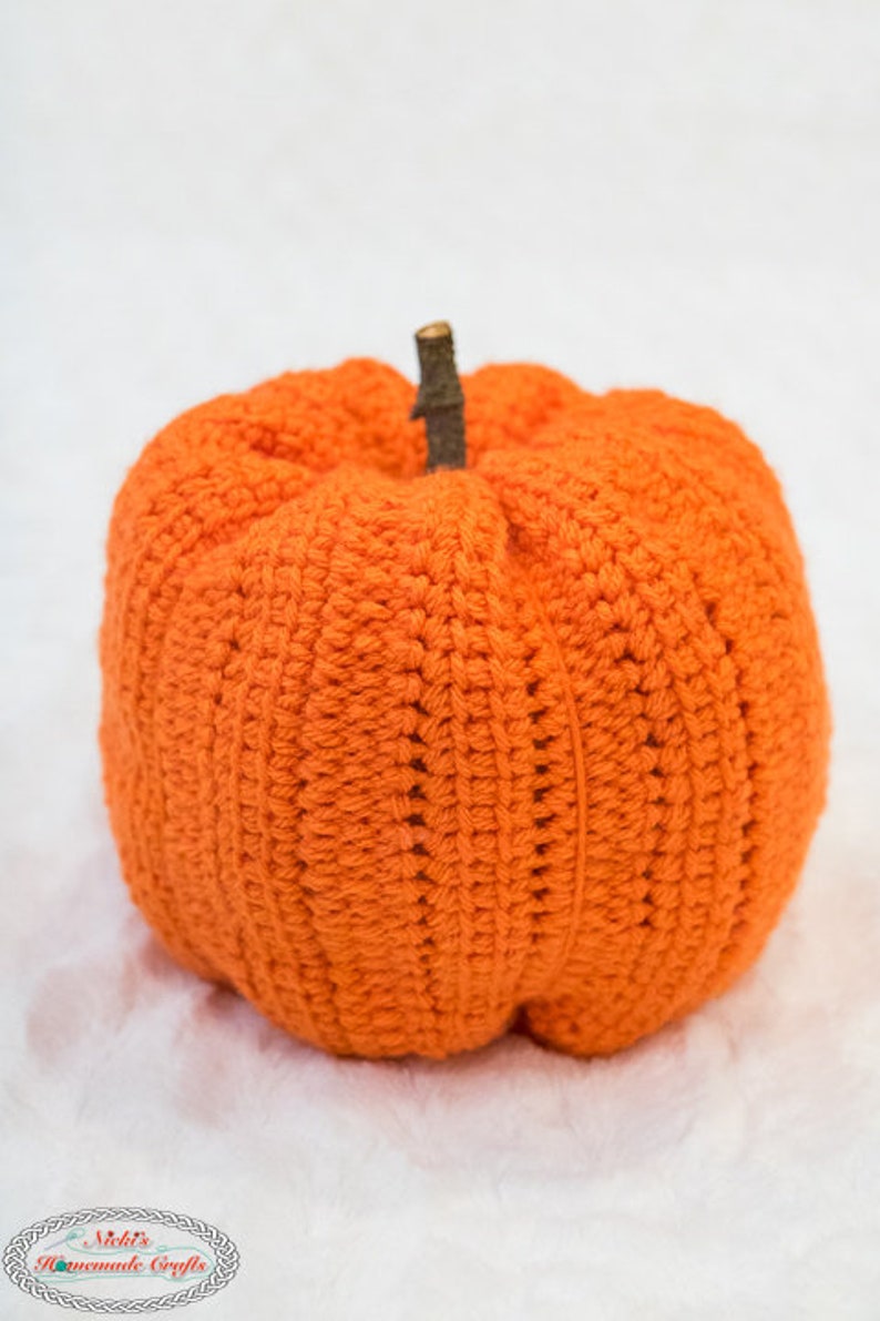 CROCHET PUMPKIN PATTERN Crochet Pumpkin Toy Halloween Crochet Pattern Tunisian Crochet Pattern image 3