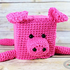 Tissue Box Cover CROCHET PATTERN Crochet Pig Amigurumi Pattern Crochet Decor Crochet Toy Pattern image 7