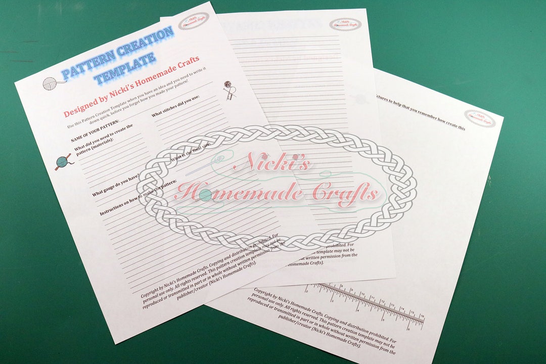 PATTERN CREATION TEMPLATE * Pdf Download *crochet *knitting *create ...