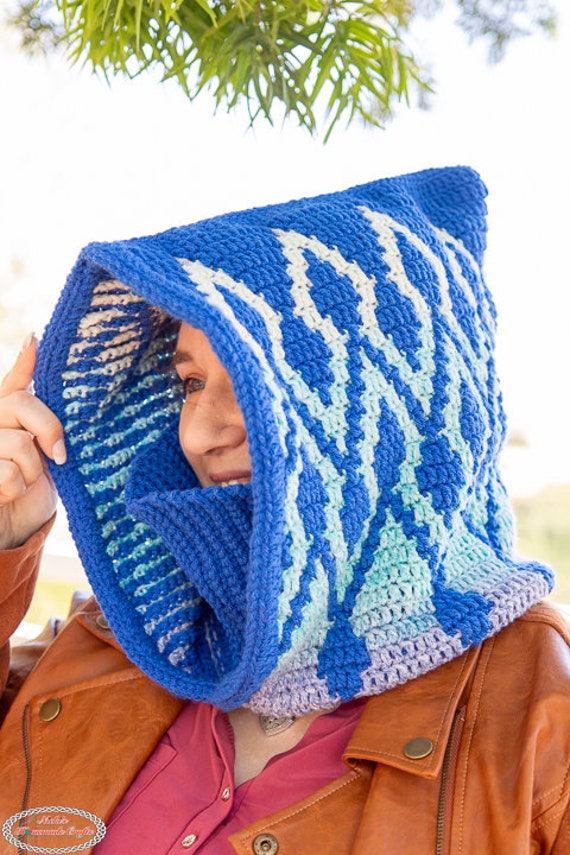 40 Crochet Techniques Patterns with Tunisian Scarves, Doilies, and Filet Designs 14 Mosaic Crochet Hooded Cowl Pattern Mosaic Crochet