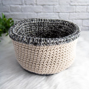 Multi-Reversible BASKET CROCHET PATTERN Crochet Basket with Pockets Crochet Basket with Drawstring image 7