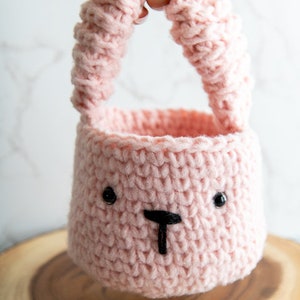 Cute BUNNY Basket CROCHET PATTERN with Bunny Ears as the Basket Handles for Spring and Easter and Animal and Amigurumi Lovers image 6