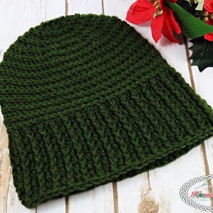 Slouchy Beanie CROCHET PATTERN Women's Hat Pattern Crochet Pom Pom Hat Crochet Beanie Pattern Easy Crochet Hat image 4