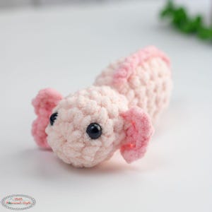 No-Sew Baby Crochet Axolotl Pattern PDF – Cute Amigurumi Plushie, Easy Beginner Pattern, DIY Stuffed Animal, Instant Download